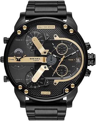 Montre chronographe diesel pour homme, taille du boîtier 57 mm, acier inoxydable