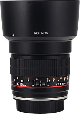 Objectif rotatif rokinon 85m-c 85mm f1.4 pour canon (noir)