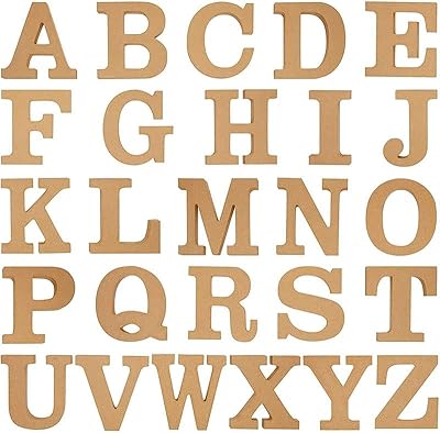 Lettres de l'alphabet en bois pour l'artisanat, décoration murale