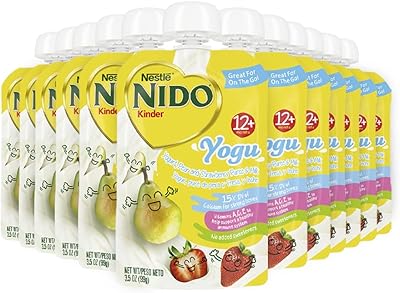 Sachets de nourriture pour bébé nestlé nido tout-petit yaourt purée de fraises