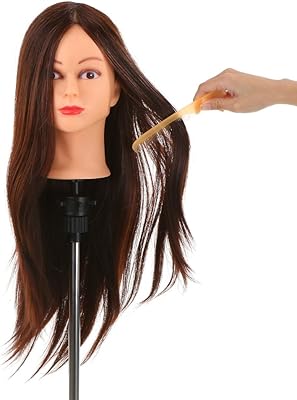 Tête de mannequin 30 % cheveux humains avec support de tressage pour formation