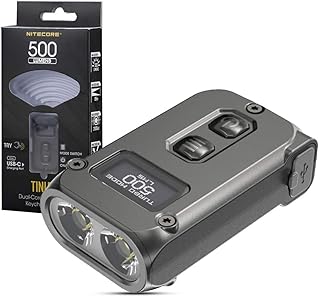 Lampe de poche porte-clés nightcore tini2 v.2021 - ultra lumineuse rechargeable par usb