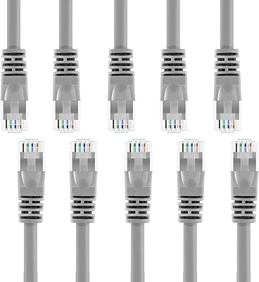 Câble ethernet d-curve® cat 6 10 pièces (câble cat 6, câble cat 6) noir 1 pied 0,3 m (gris). Électroménager, mode, beauté... Diaytar a tout en stock
