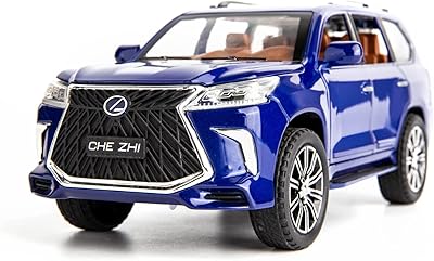 Bed tact 1/24 lexus 570 véhicule tout-terrain de luxe, voiture jouet en alliage de zinc avec son et lumière, cadeau pour enfants garçons et filles (bleu). Diaytar : Là où commence votre expérience shopping idéale