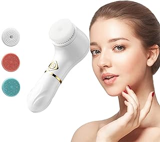 Brosse nettoyante pour le visage rotative semi-3 en 1, brosse électrique pour un nettoyage