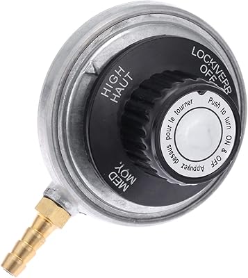 Opco régulateur de gaz basse pression pour réservoir de propane, régulateur de gril à gaz réglable avec connexion 1/4" et entrée à vis cylindrique femelle 1"-20 et sortie de buse. Diaytar : Votre allié pour des achats malins et économiques