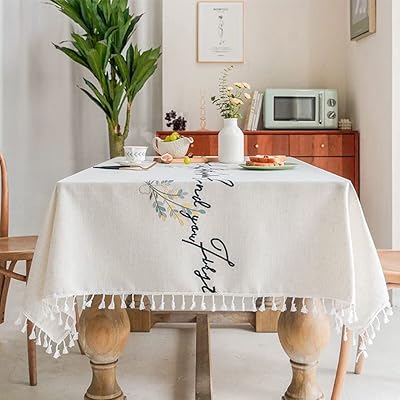 Nappe imperméable doqua nappe rectangulaire en lin anti-poussière sans plis 55
