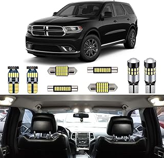 Kit d'éclairage intérieur à led blanches 15 pièces pour dodge durango