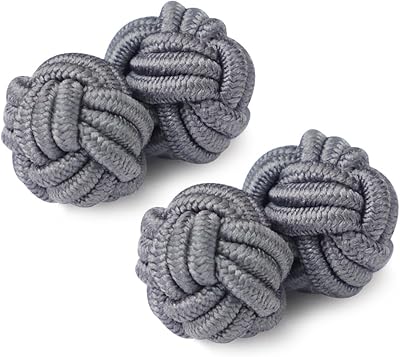 1 paire de boutons de manchette en tissu de soie pour hommes/femmes