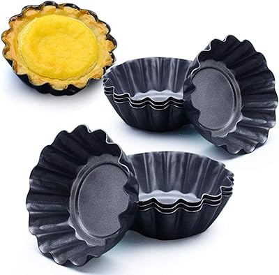 Paquet de 12 moules à tarte u-home, 6,5" x 2,3", moules à muffins, outil de cuisson, acier au carbone. Diaytar Sénégal : Innovation, diversité et accessibilité