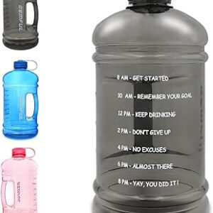 Grande bouteille d'eau de motivation gimful 3l sans bpa pour les sports de plein air, noir. L'expérience e-commerce réinventée par Diaytar au Sénégal