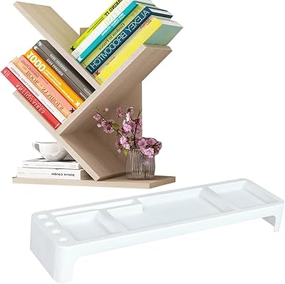Ensemble de rangement de bureau timmy, bibliothèque en forme d'arbre + organisateur
