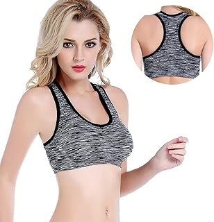 Soutien-gorge de sport pour femme, rubik soutien-gorge de sport à maintien élevé, rembourré, résistant aux chocs, dos en maille, sans couture, séchage rapide, impact élevé pour le yoga, l'entraînement, la course à pied, le fitness. Diaytar : Votre shopping, nos meilleurs prix