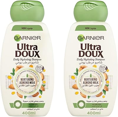 Garnier ultra doux shampoing au lait d'amande, 2 x 400 ml - 1