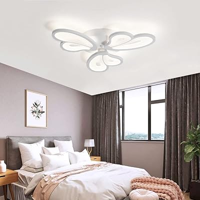 Plafonnier led moderne, plafonnier en forme de fleur de 20,5 pouces, luminaire 33w