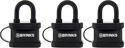 Brinks 172-40351 cadenas en métal résistant aux intempéries (paquet de 3) 40 mm