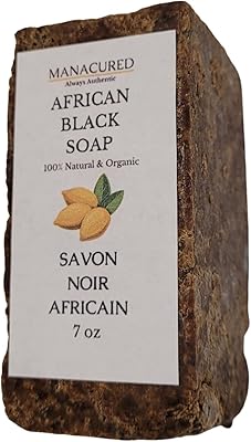 Savon noir africain manacord, 200 grammes, savon 100% original et non raffiné du