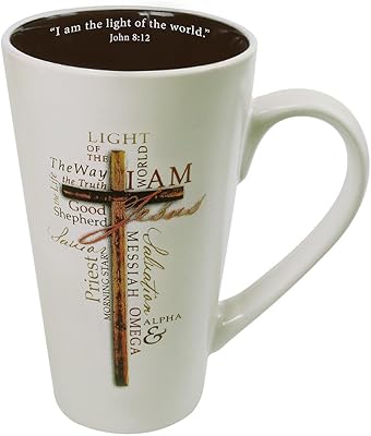 Christian art gifts tasse à café thé longue en pierre lumière du monde