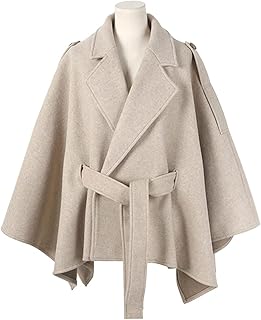 Manteau noir profi, veste d'hiver mélangée à manches longues avec ceinture, ample, chaude
