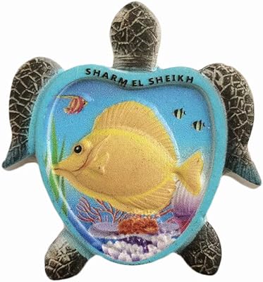 Un petit aimant de réfrigérateur 3d avec un motif de tortue égyptienne