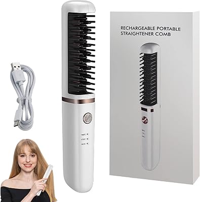 Brosse à lisser les cheveux sans fil en céramique xpl ds, peigne anti-brûlure