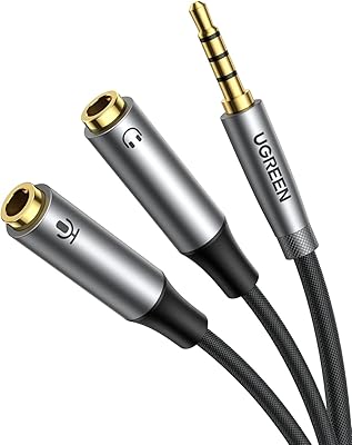 Adaptateur casque répartiteur audio micro y 35 mm mâle vers