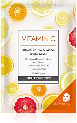 Masque facial en feuille nutriherbs à la vitamine c, masque de sommeil soyeux