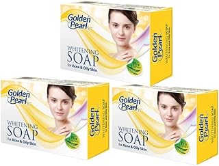Savon blanchissant golden pearl pour l'acné et les peaux grasses -pack de 3