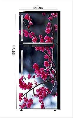 Autocollant adhésif de décoration de porte de réfrigérateur en pvc rubi decor, autocollant
