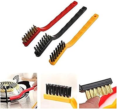 Ensemble de 3 petites brosses de nettoyage luxer poils en cuivre nylon