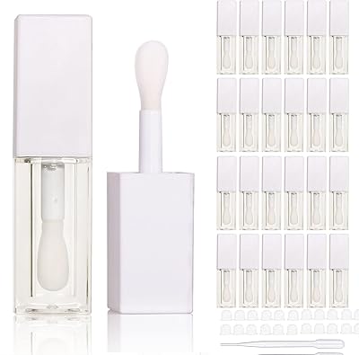 24 pièces vente en gros de tubes de brillant à lèvres vides carrés