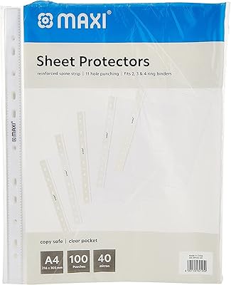 Maxi dossier de protection pour format a4, épaisseur 40 microns, sac en polyester