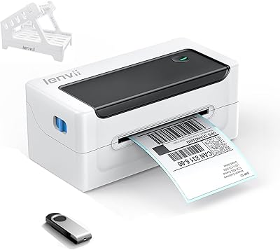 Imprimante d'étiquettes thermique linvi lv-1200 - imprimante de codes-barres de bureau - connexion