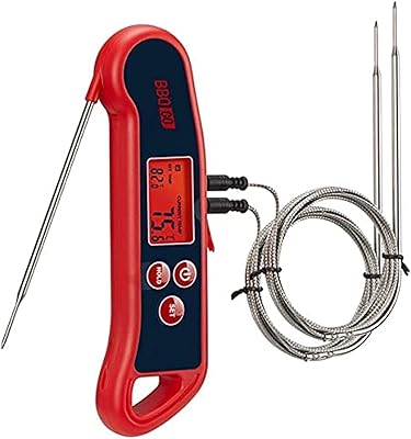 Bg-hh2p thermomètre à viande à lecture instantanée thermomètre alimentaire pliable avec 2 sondes arrière amovibles alarme fumeur de barbecue intérieur pour cuisine. Le discount haut de gamme, c'est possible avec Diaytar