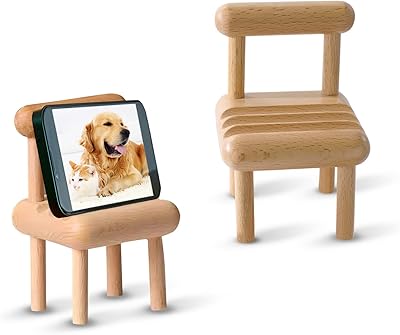 Siusi support de téléphone portable en bois en deux pièces pour chevet