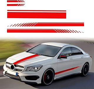 Autocollant adhésif de voiture capot carrosserie rétroviseur autocollant à rayures style sport modifié