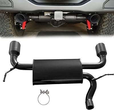 Système de silencieux d'échappement double ton boardroad catback noir mat pour wrangler
