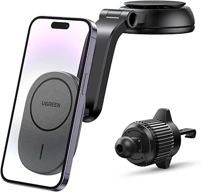 Support de chargeur de voiture magnétique sans fil ugreen chargeur 2 en 1