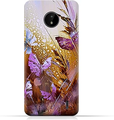 Coque de protection en tpu amc design pour nokia c20 avec motif papillon