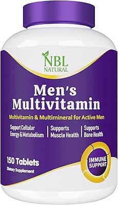 Nbl multivitamine naturelle haute puissance pour hommes actifs, soutien à la santé musculaire