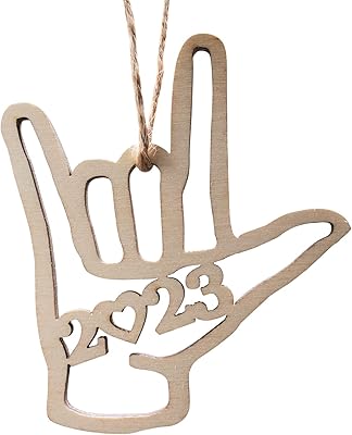 Je t'aime asl décoration de la saint-valentin cadeau souvenir en bois 2023 pour