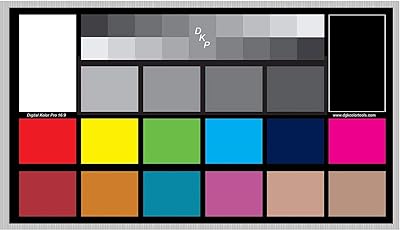Tableau d'étalonnage des couleurs et diaporama vidéo dgk digitalcolor pro 16:9 - ensemble