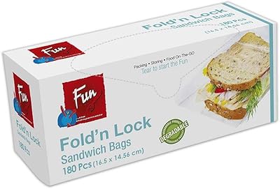 Sacs à sandwich essentiels fun fold & lock paquet de 180