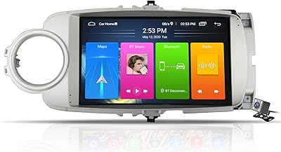 Autoradio android 9.0 pour toyota yaris 2012-2017 navigation gps unité tactile 9 pouces
