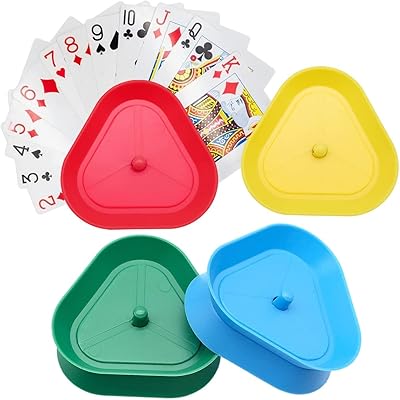 Porte-cartes à jouer triangulaire mains libres, accessoires de jeu triangulaires pour enfants