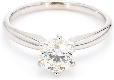 Bague de fiançailles en or blanc 14 carats avec diamants cultivés en laboratoire
