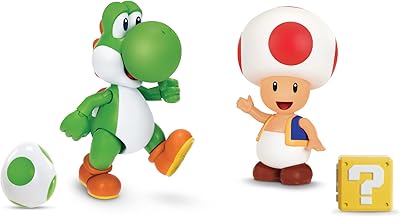 Collection de figurines nintendo super mario 4 pouces, paquet de 2 : yoshi