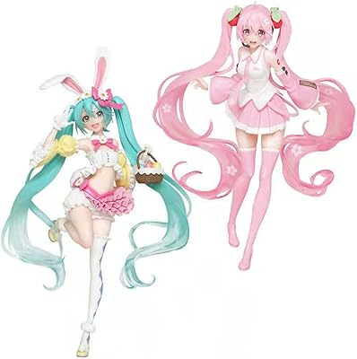 Sbcx 2 pièces figurine hatsune miku sakura modèle à collectionner d'oreille de lapin