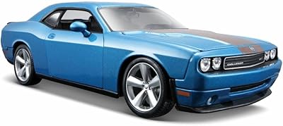 Maisto 1/24 échelle moulé sous pression bleu 2008 dodge challenger srt8 par maisto