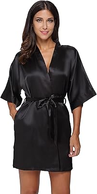 The white shop peignoir court en satin pour femme, robe de mariée, demoiselle